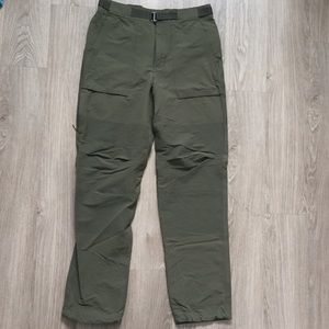 REI Pants Green belted stretch water resistant